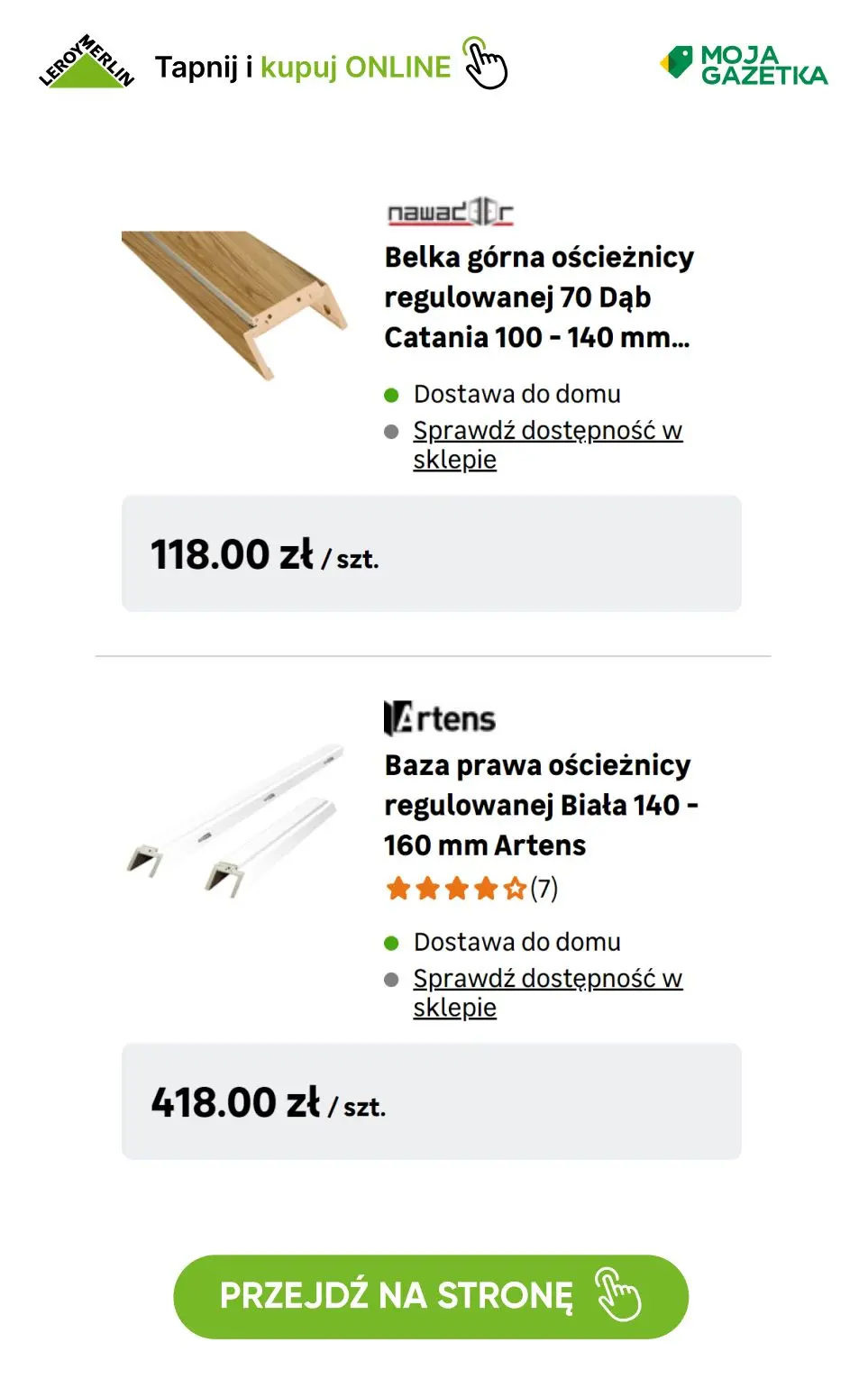 gazetka promocyjna Leroy Merlin Tydzień paneli i drzwi - 100zł za każde wydane 1000zł! - Strona 43