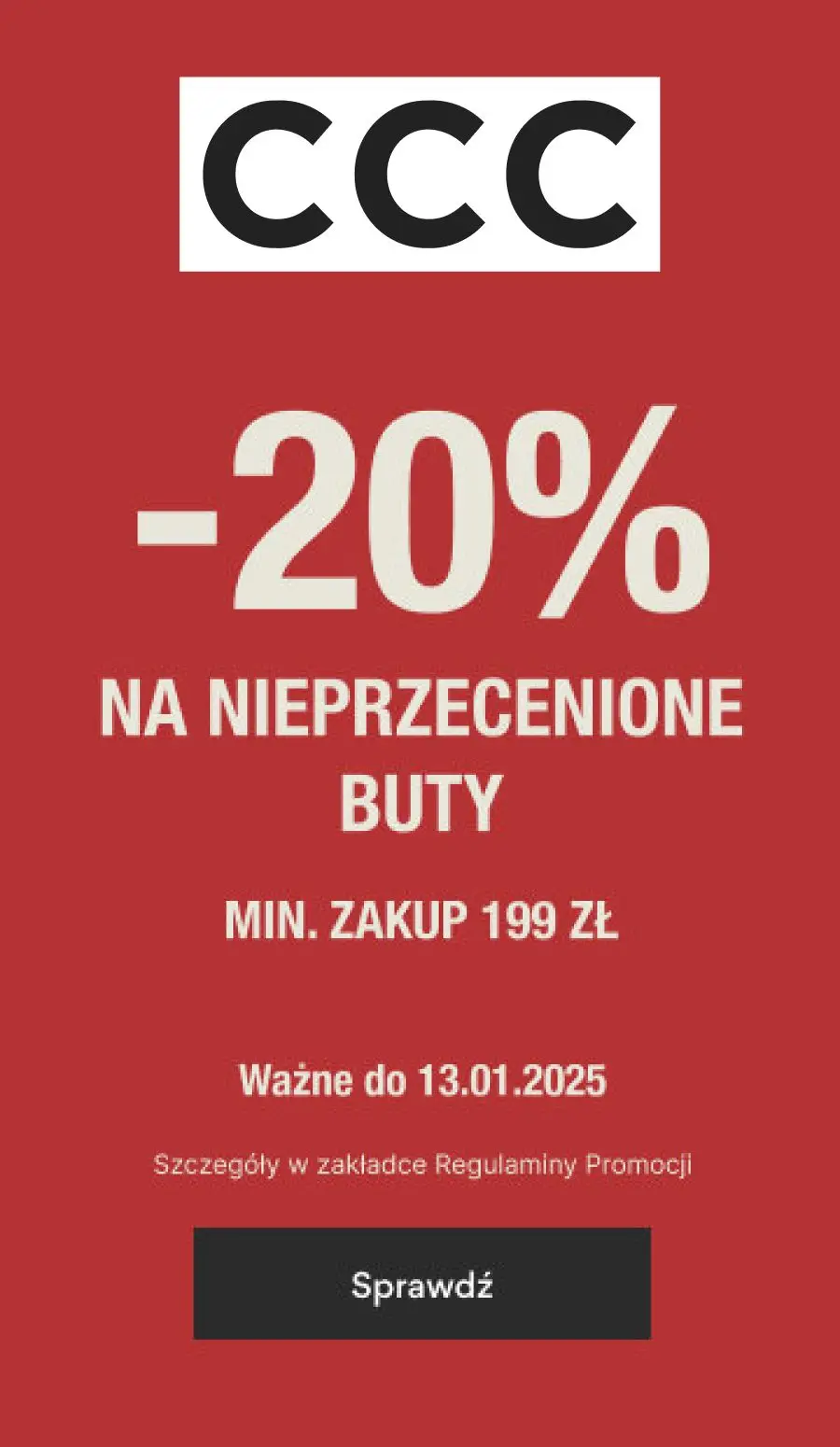 gazetka promocyjna CCC -20% na nieprzecenione buty - Strona 1