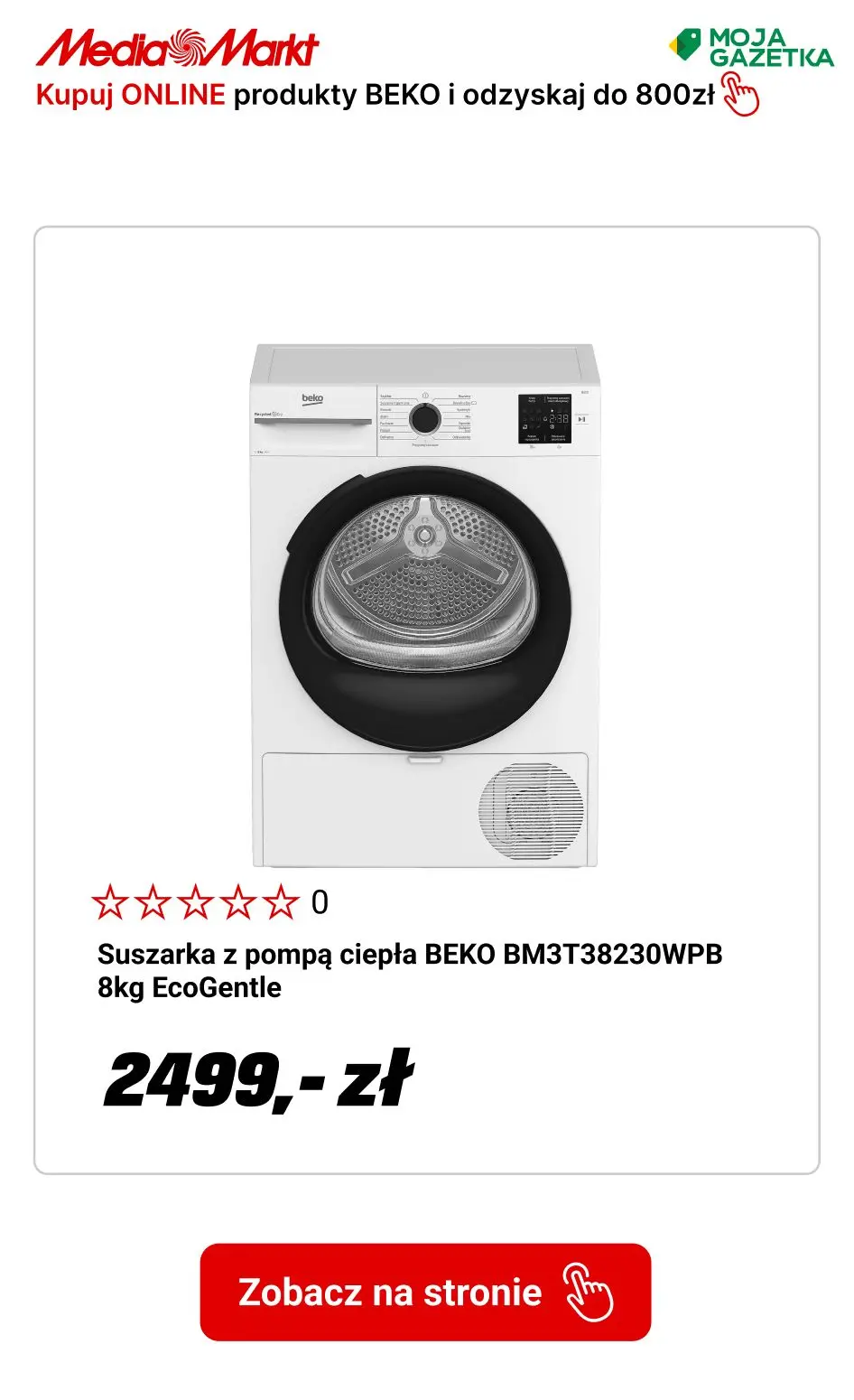 gazetka promocyjna Media Markt Kup wybraną pralkę lub suszarkę Beko i otrzymaj zwrot! - Strona 14