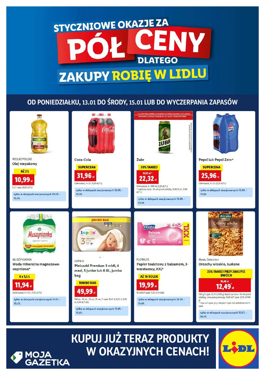 gazetka promocyjna LIDL Styczniowe okazje za pół ceny - Strona 1