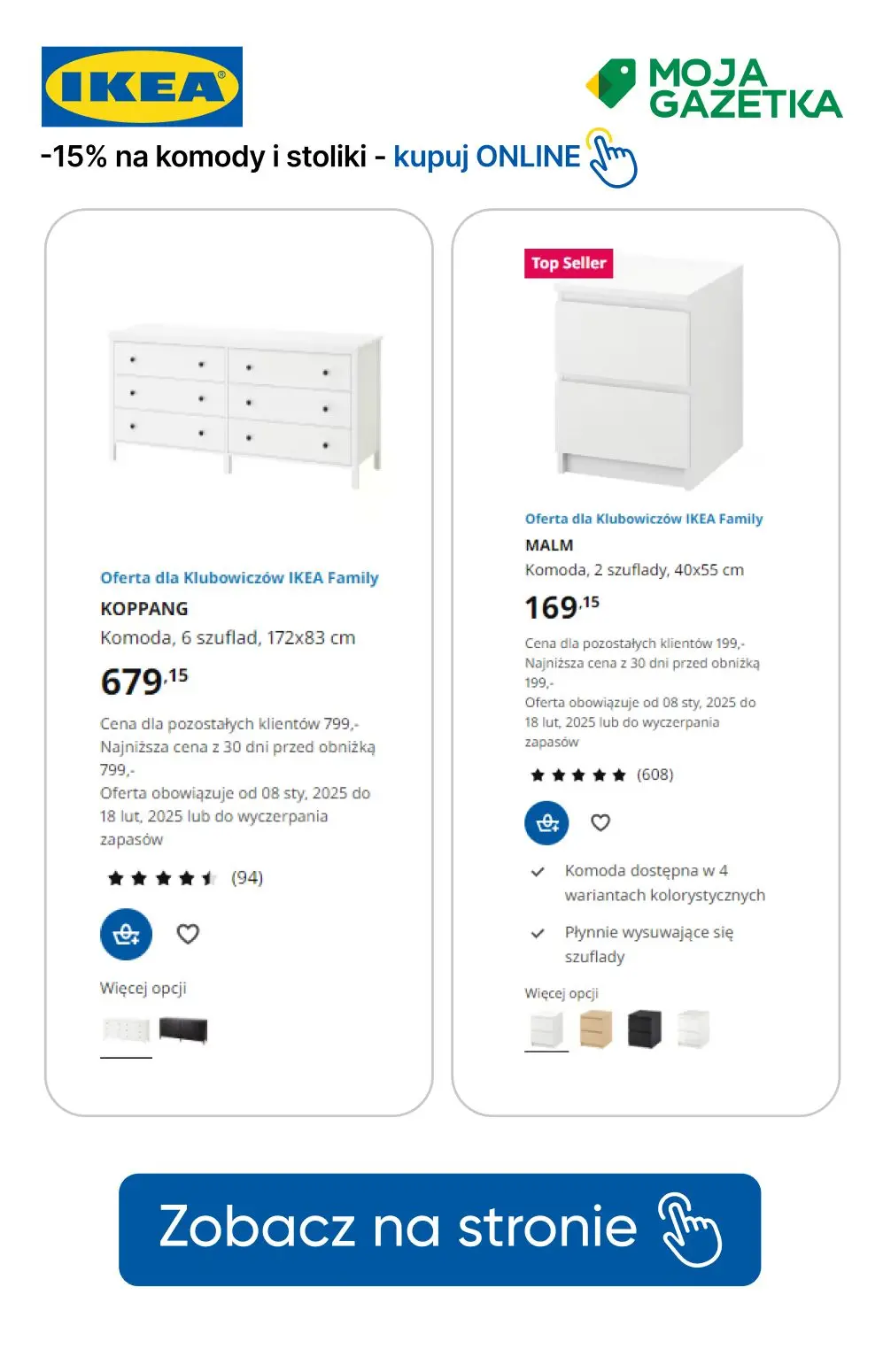 gazetka promocyjna IKEA Wejdź do Klubu i zgarnij zniżkę na komody i stoliki! - Strona 6