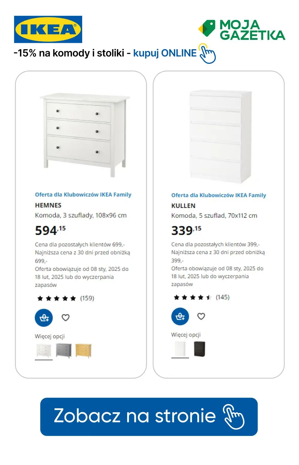 gazetka promocyjna IKEA Wejdź do Klubu i zgarnij zniżkę na komody i stoliki! - Strona 8