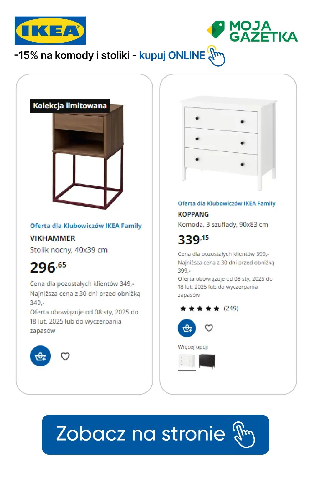 gazetka promocyjna IKEA Wejdź do Klubu i zgarnij zniżkę na komody i stoliki! - Strona 9