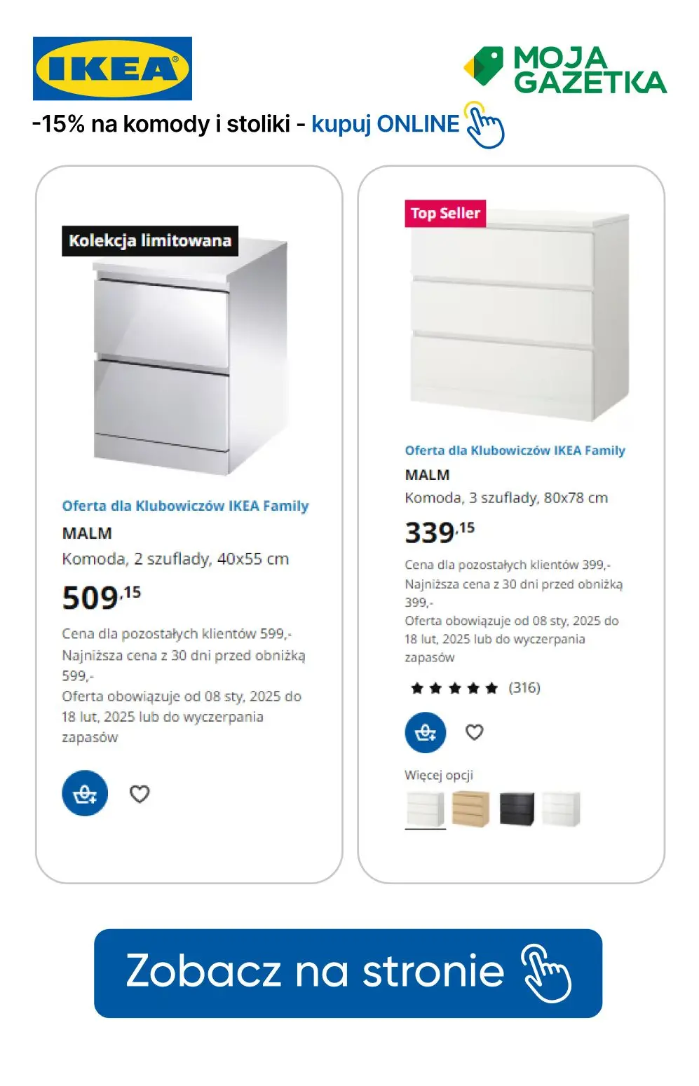 gazetka promocyjna IKEA Wejdź do Klubu i zgarnij zniżkę na komody i stoliki! - Strona 10