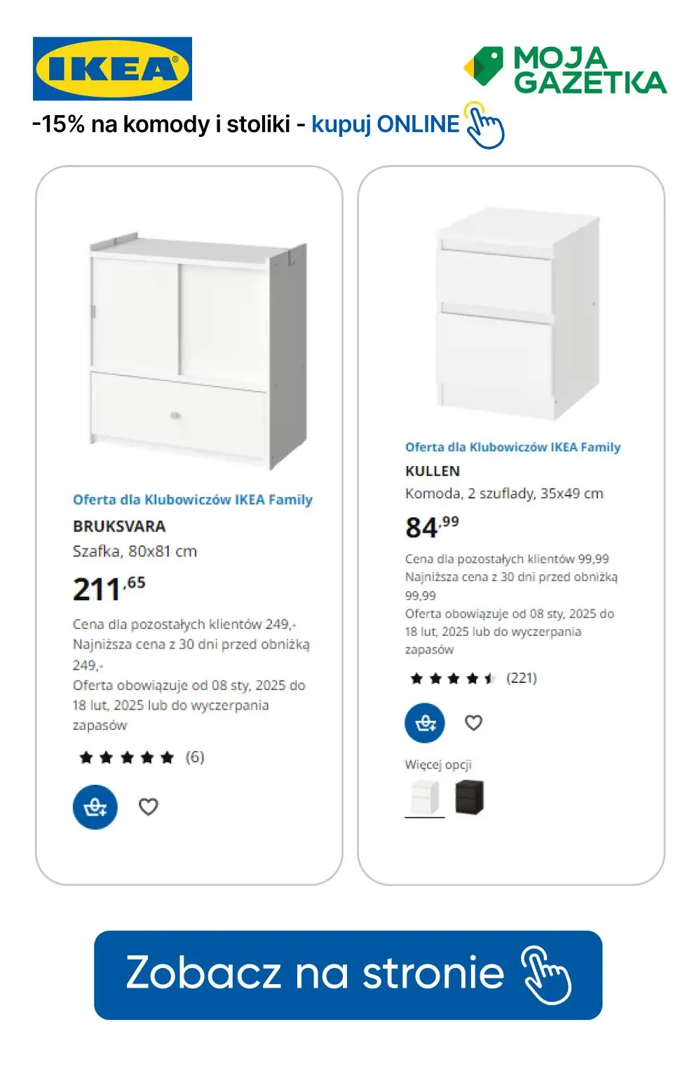 gazetka promocyjna IKEA Wejdź do Klubu i zgarnij zniżkę na komody i stoliki! - Strona 12