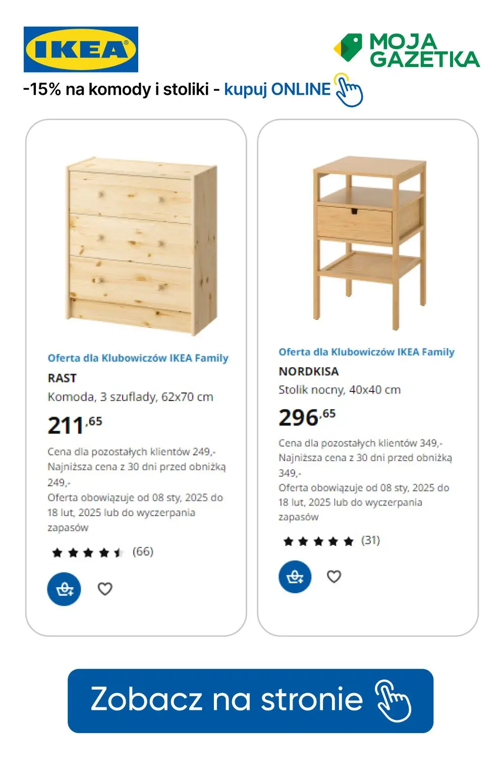 gazetka promocyjna IKEA Wejdź do Klubu i zgarnij zniżkę na komody i stoliki! - Strona 14