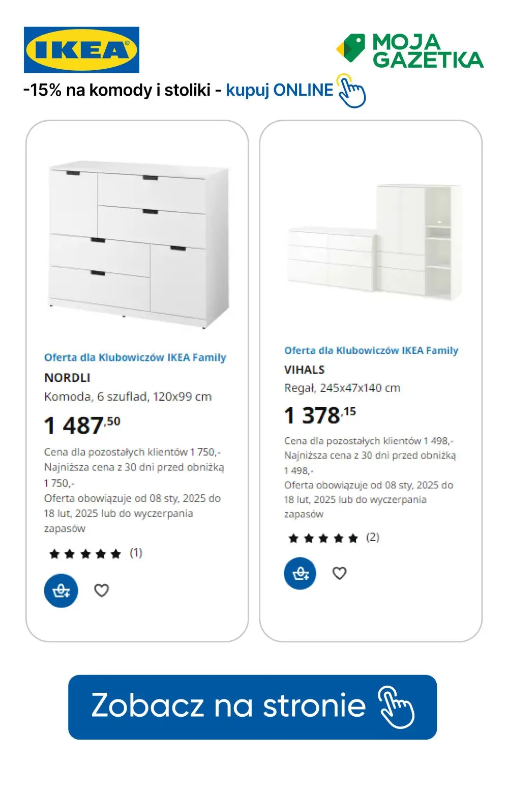 gazetka promocyjna IKEA Wejdź do Klubu i zgarnij zniżkę na komody i stoliki! - Strona 18