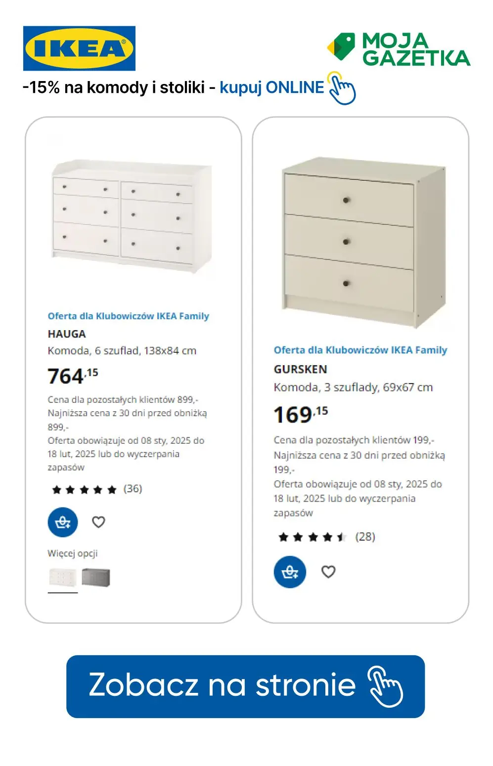 gazetka promocyjna IKEA Wejdź do Klubu i zgarnij zniżkę na komody i stoliki! - Strona 19