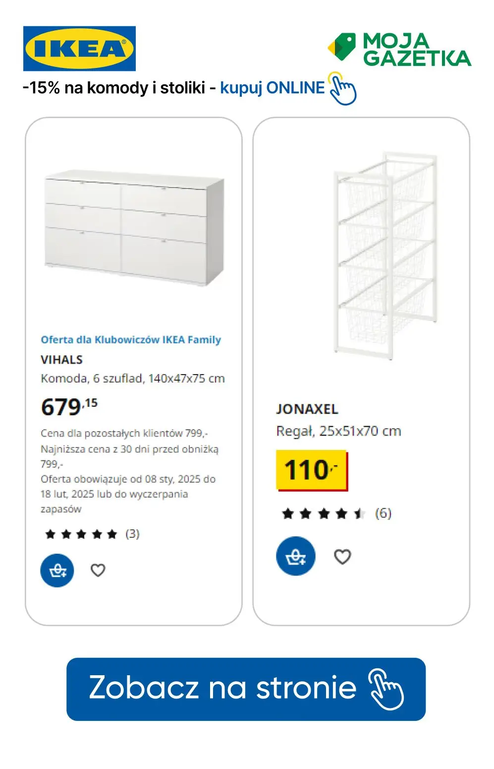 gazetka promocyjna IKEA Wejdź do Klubu i zgarnij zniżkę na komody i stoliki! - Strona 20