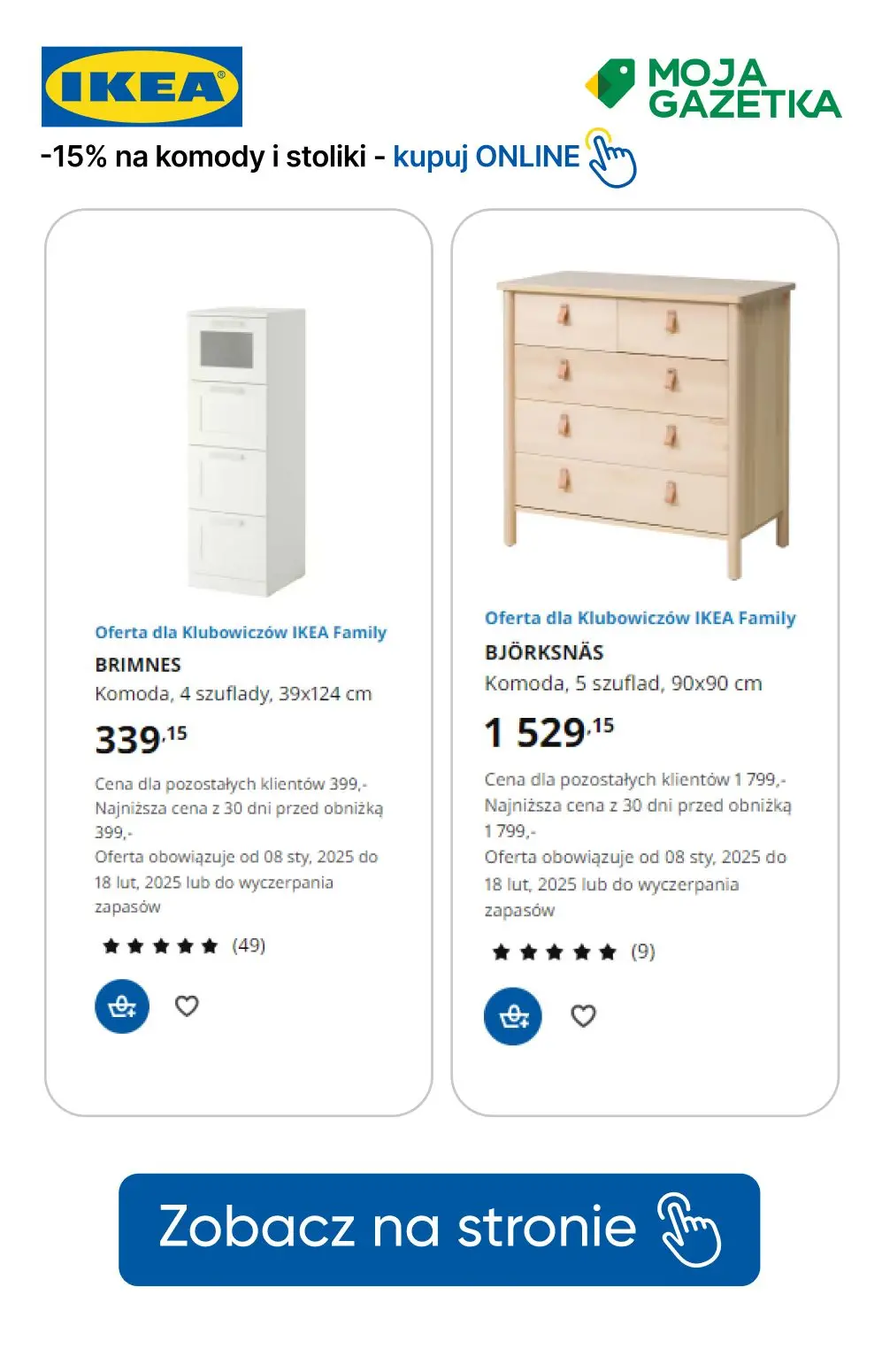 gazetka promocyjna IKEA Wejdź do Klubu i zgarnij zniżkę na komody i stoliki! - Strona 21