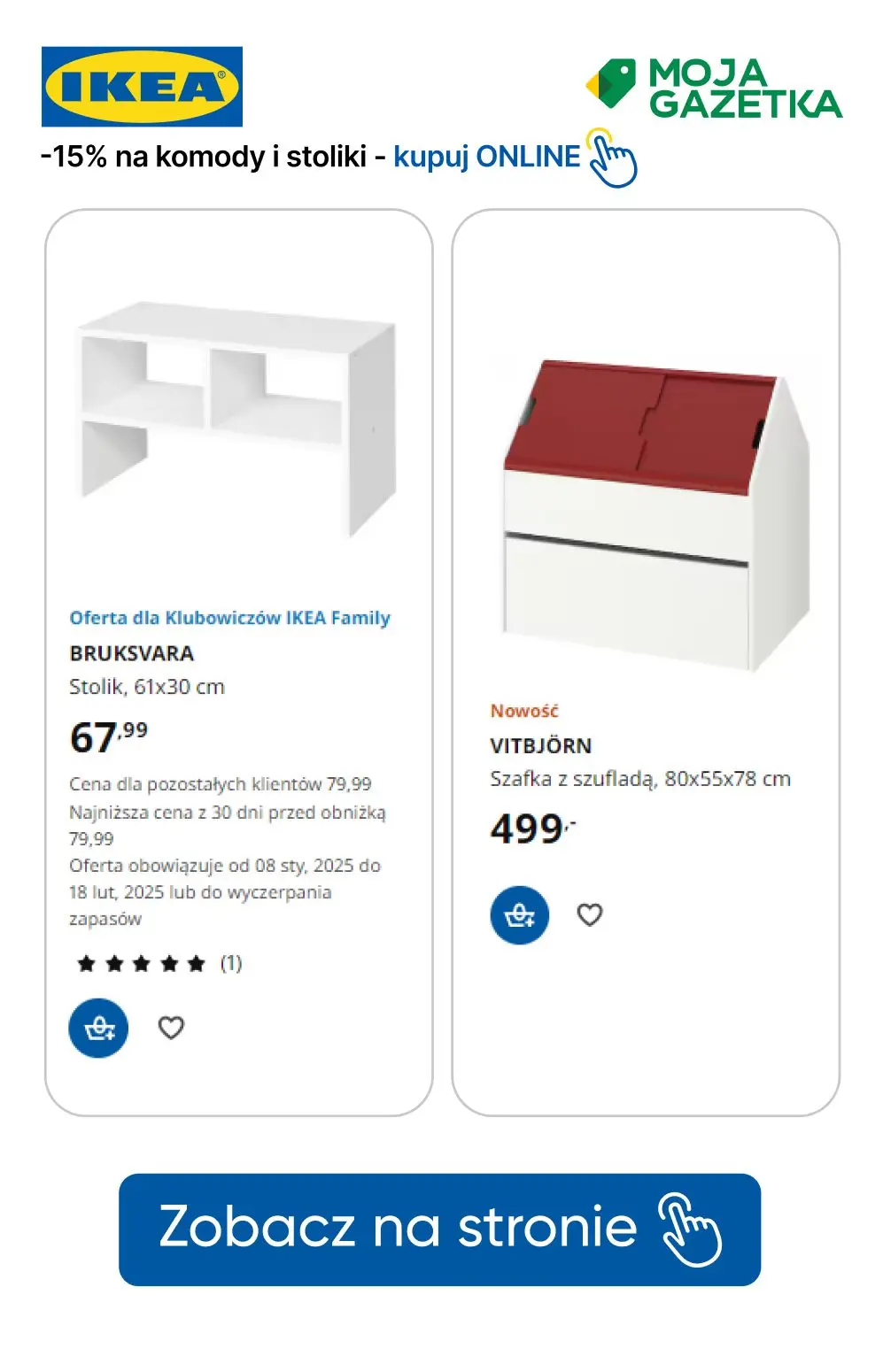 gazetka promocyjna IKEA Wejdź do Klubu i zgarnij zniżkę na komody i stoliki! - Strona 23