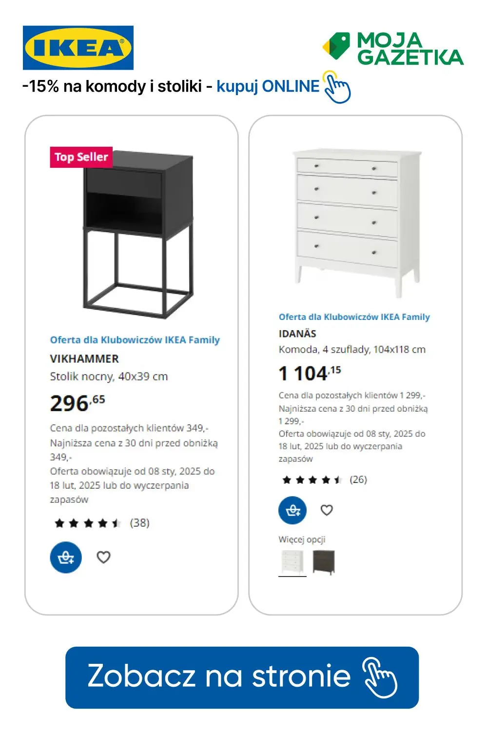 gazetka promocyjna IKEA Wejdź do Klubu i zgarnij zniżkę na komody i stoliki! - Strona 24