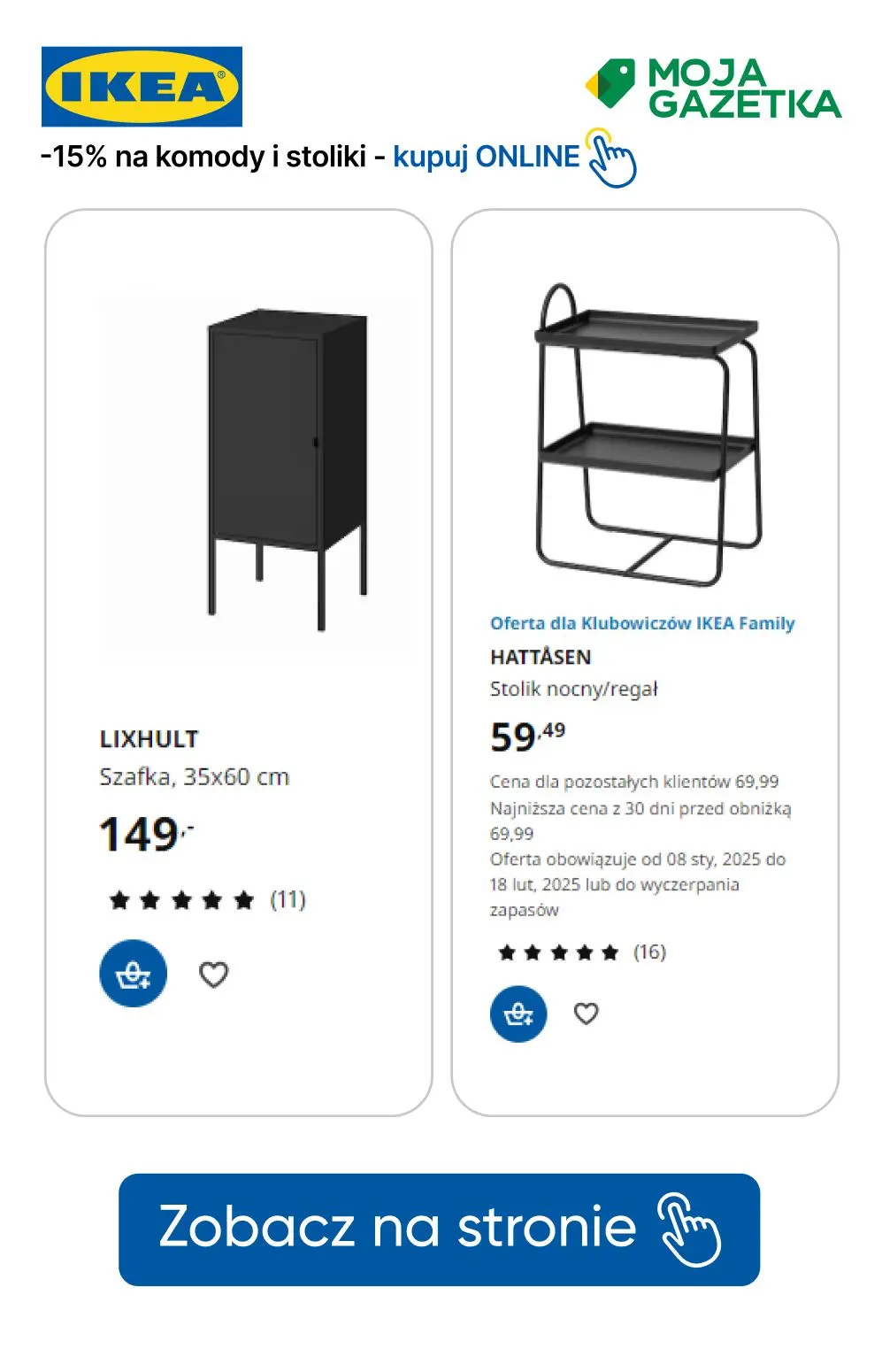 gazetka promocyjna IKEA Wejdź do Klubu i zgarnij zniżkę na komody i stoliki! - Strona 25