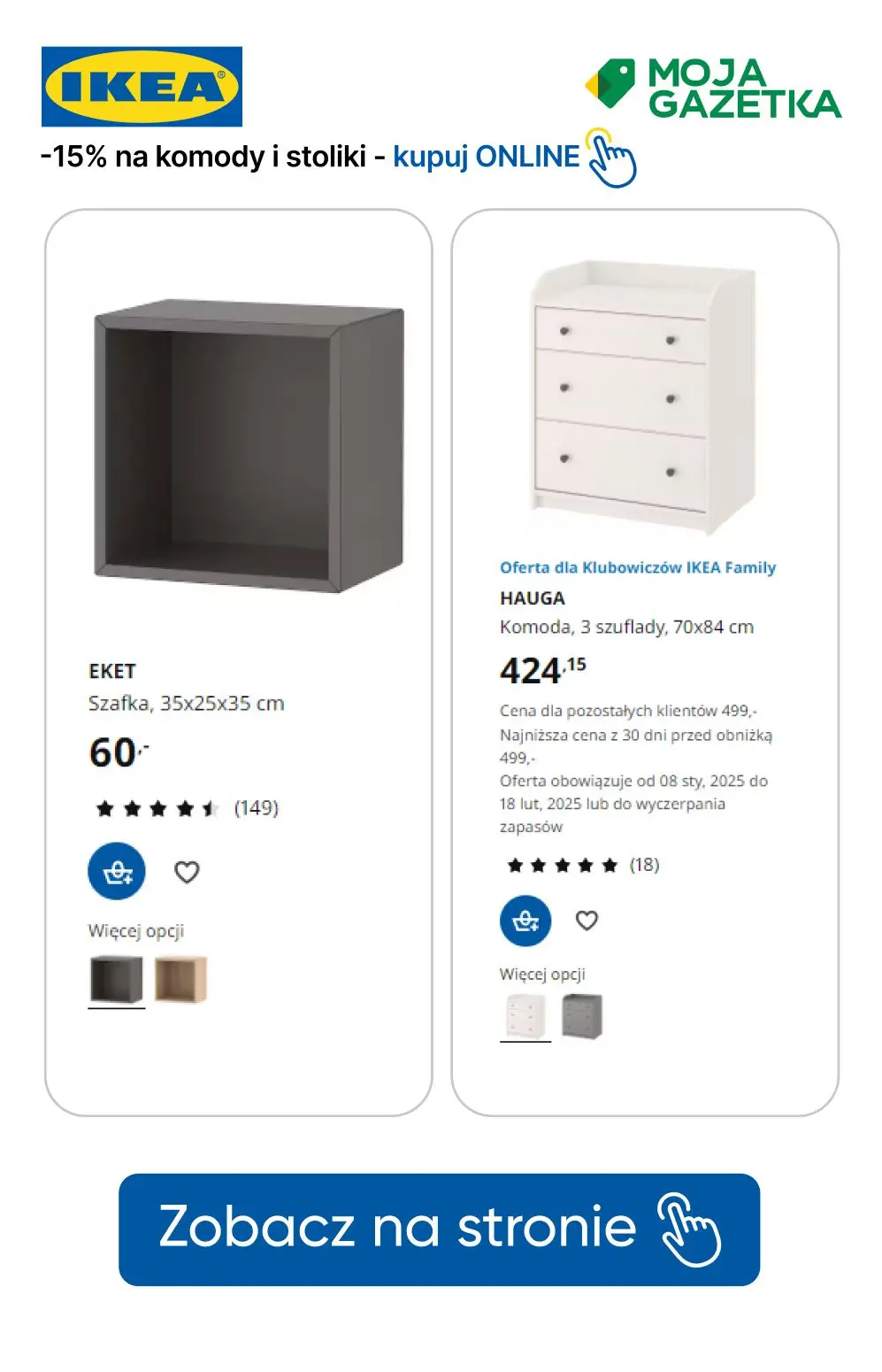 gazetka promocyjna IKEA Wejdź do Klubu i zgarnij zniżkę na komody i stoliki! - Strona 26