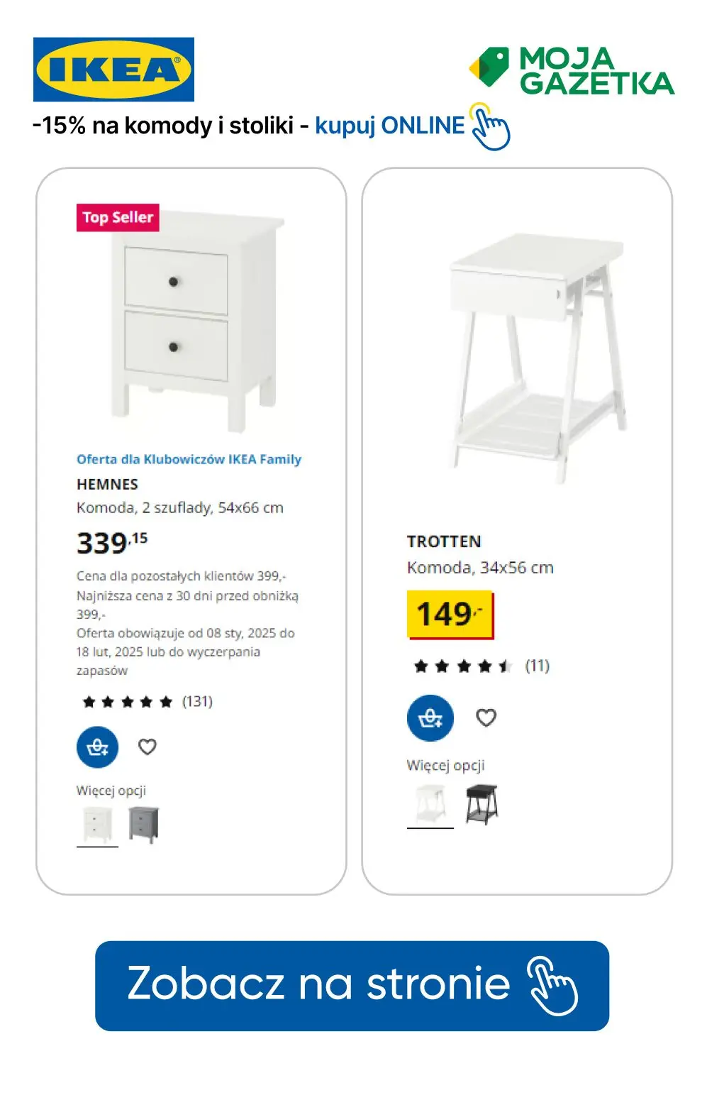 gazetka promocyjna IKEA Wejdź do Klubu i zgarnij zniżkę na komody i stoliki! - Strona 28