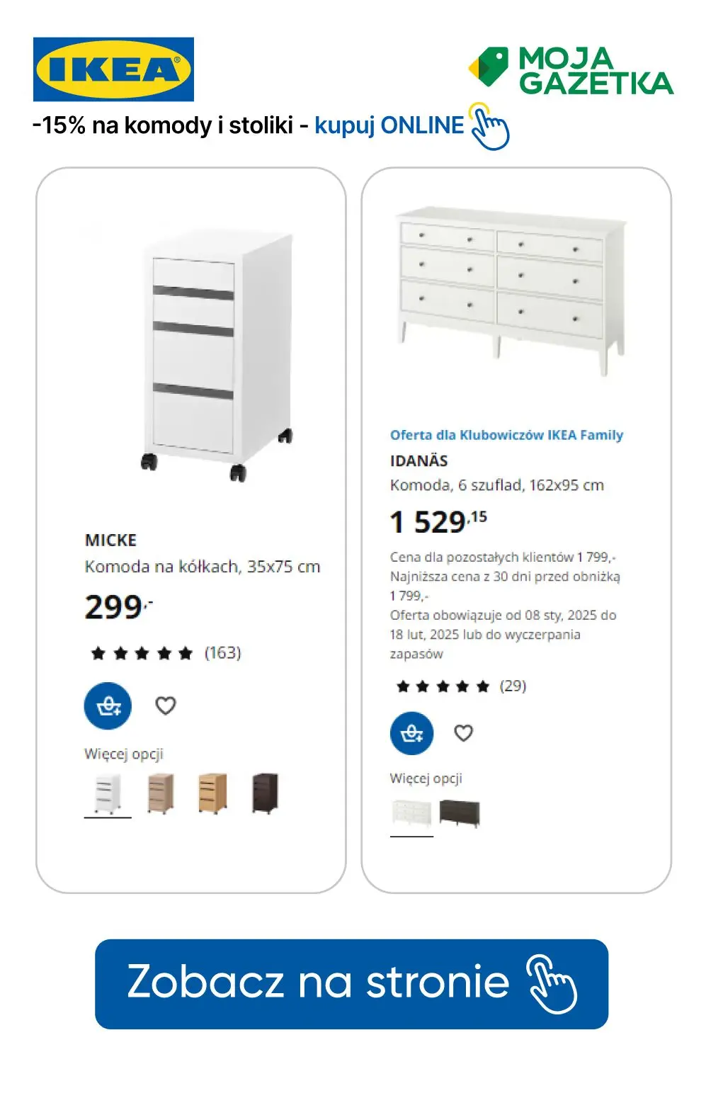 gazetka promocyjna IKEA Wejdź do Klubu i zgarnij zniżkę na komody i stoliki! - Strona 29