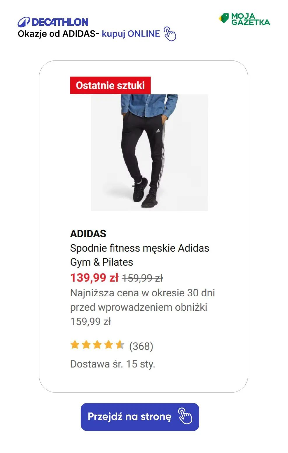 gazetka promocyjna Decathlon ZNIŻKI na produkty marki adidas! - Strona 9