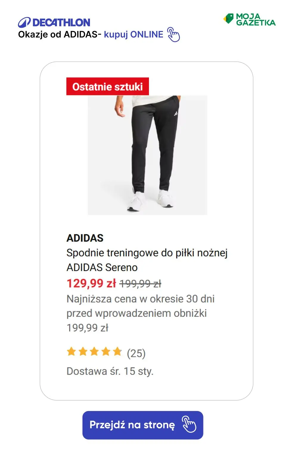 gazetka promocyjna Decathlon ZNIŻKI na produkty marki adidas! - Strona 12