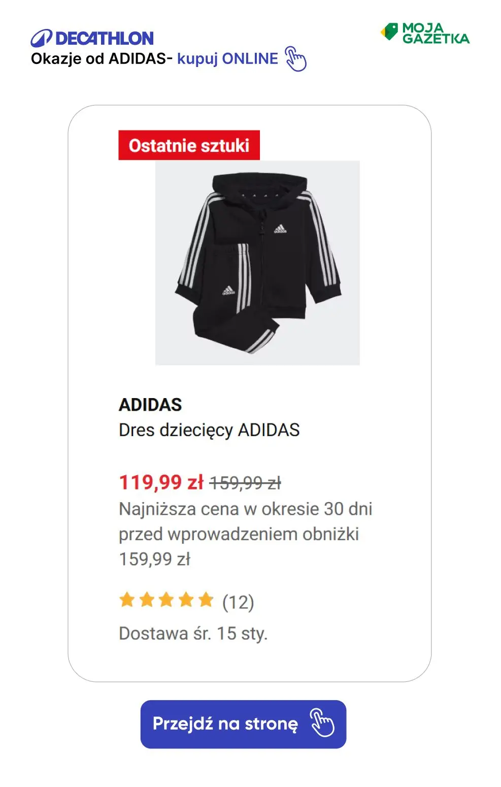 gazetka promocyjna Decathlon ZNIŻKI na produkty marki adidas! - Strona 21