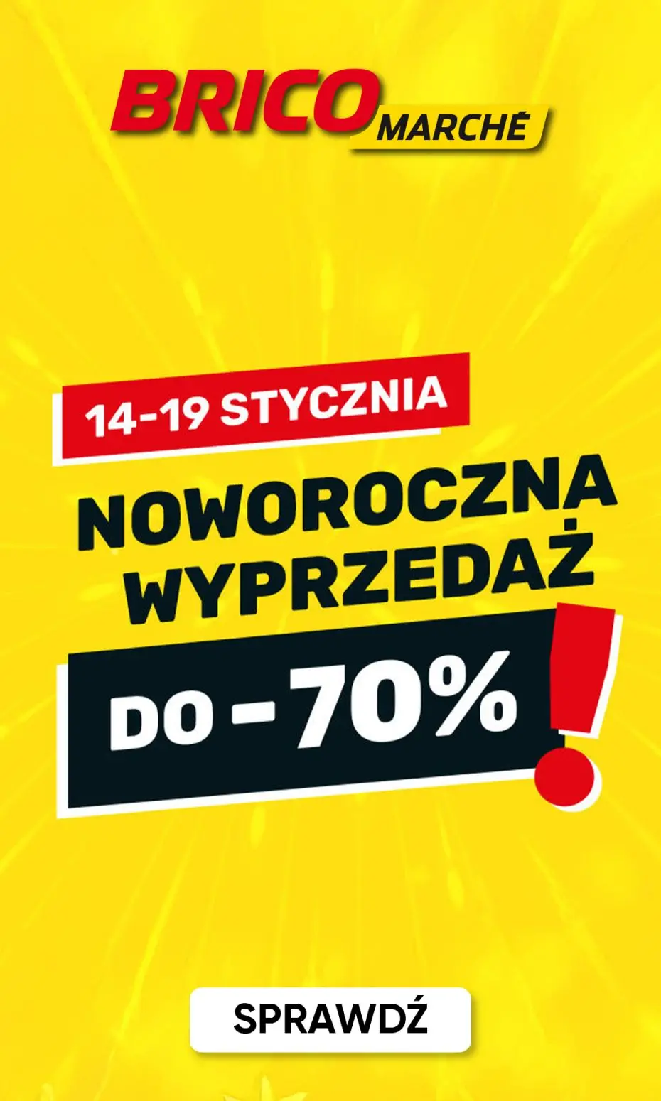 gazetka promocyjna BRICOMARCHE Noworoczna wyprzedaż do - 70%! - Strona 1