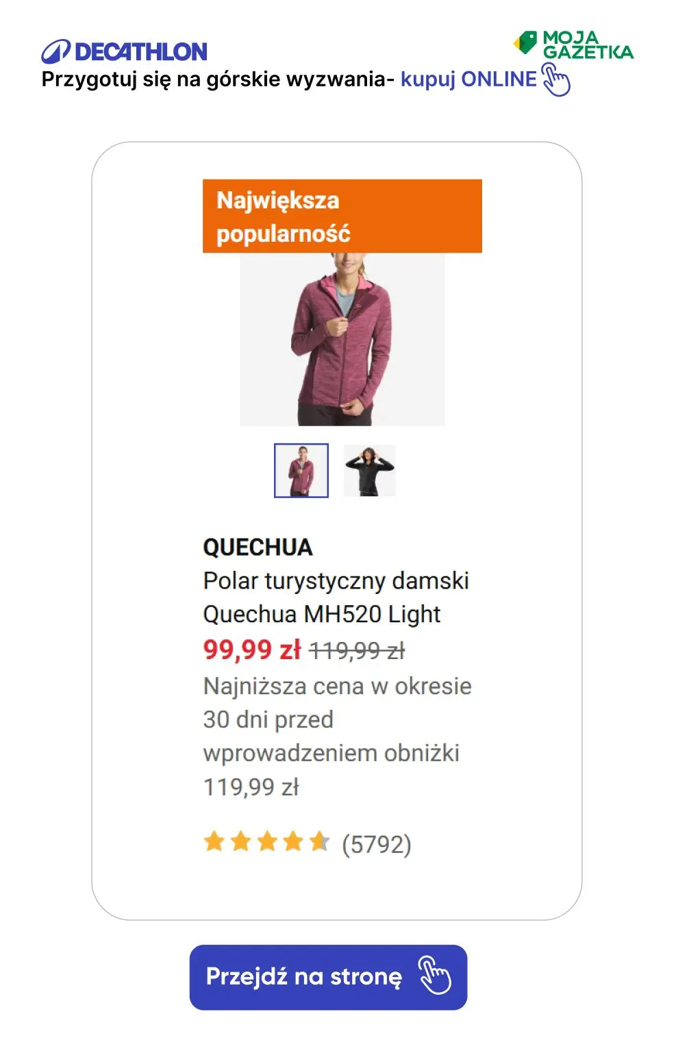 gazetka promocyjna Decathlon Przygotuj się na górskie wyzwania! Promocje na odzież turystyczną! - Strona 19