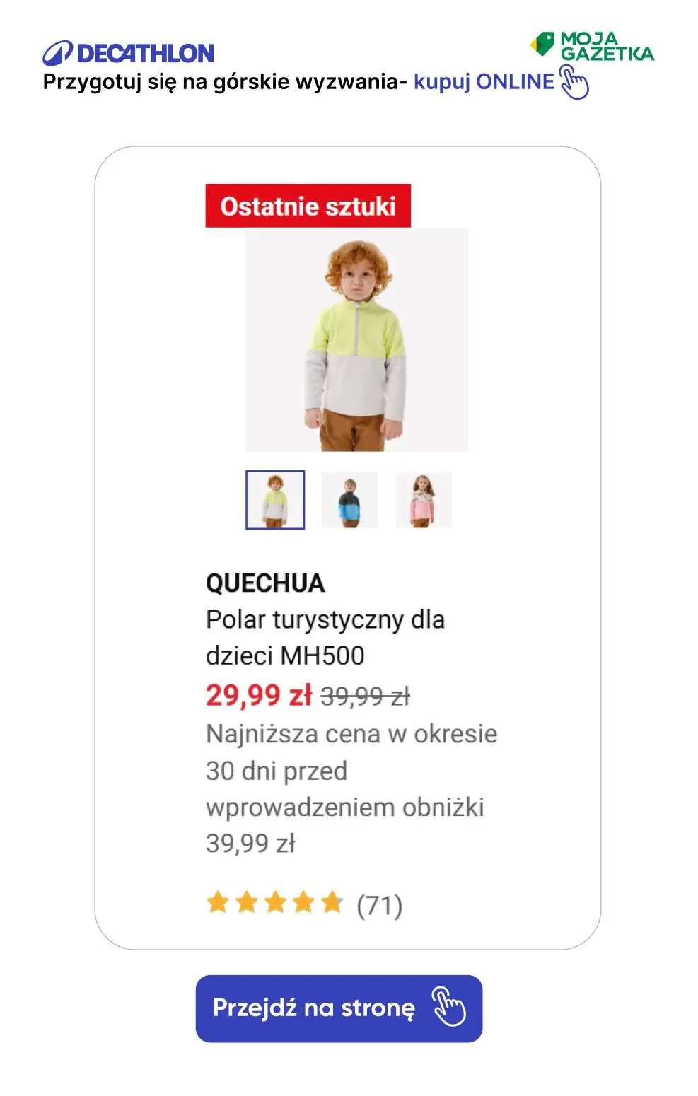 gazetka promocyjna Decathlon Przygotuj się na górskie wyzwania! Promocje na odzież turystyczną! - Strona 44