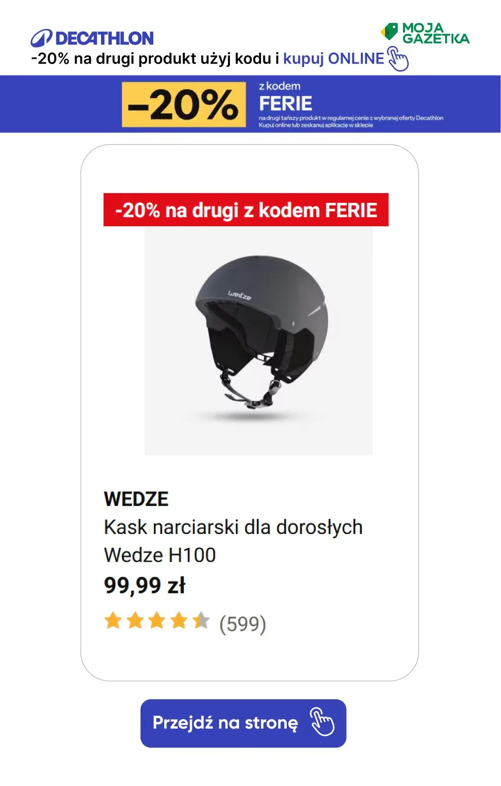 gazetka promocyjna Decathlon -20% na drugi produkt z kodem FERIE! Sprawdź produkty. - Strona 6