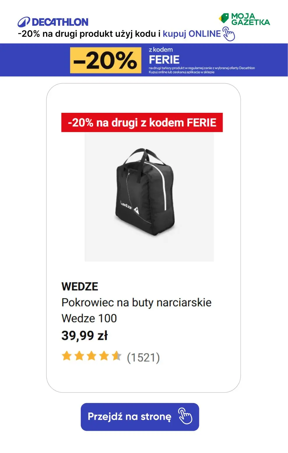 gazetka promocyjna Decathlon -20% na drugi produkt z kodem FERIE! Sprawdź produkty. - Strona 13