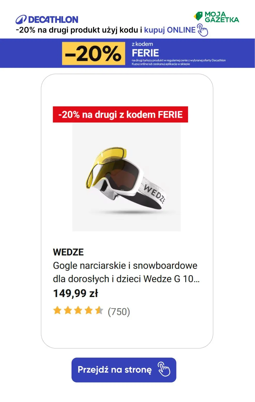 gazetka promocyjna Decathlon -20% na drugi produkt z kodem FERIE! Sprawdź produkty. - Strona 14