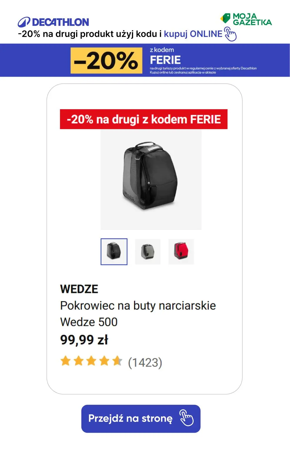 gazetka promocyjna Decathlon -20% na drugi produkt z kodem FERIE! Sprawdź produkty. - Strona 15