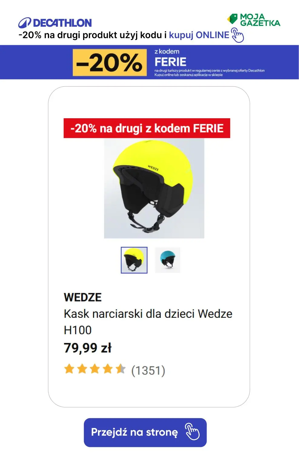 gazetka promocyjna Decathlon -20% na drugi produkt z kodem FERIE! Sprawdź produkty. - Strona 16