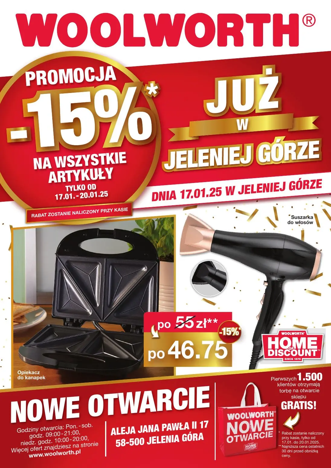 gazetka promocyjna WOOLWORTH Jelenia Góra - Nowe otwarcie - Strona 1