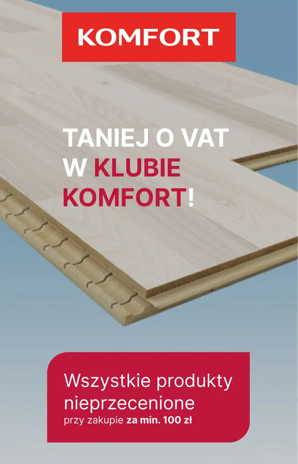 gazetka promocyjna KOMFORT Taniej o vat w Klubie Komfort! - Strona 1