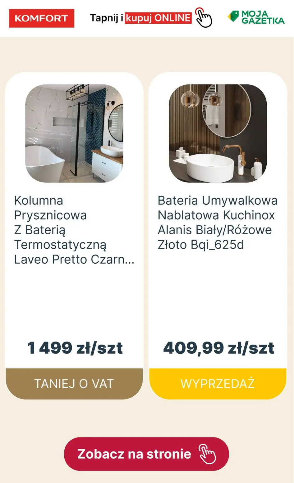 gazetka promocyjna KOMFORT Taniej o vat w Klubie Komfort! - Strona 14