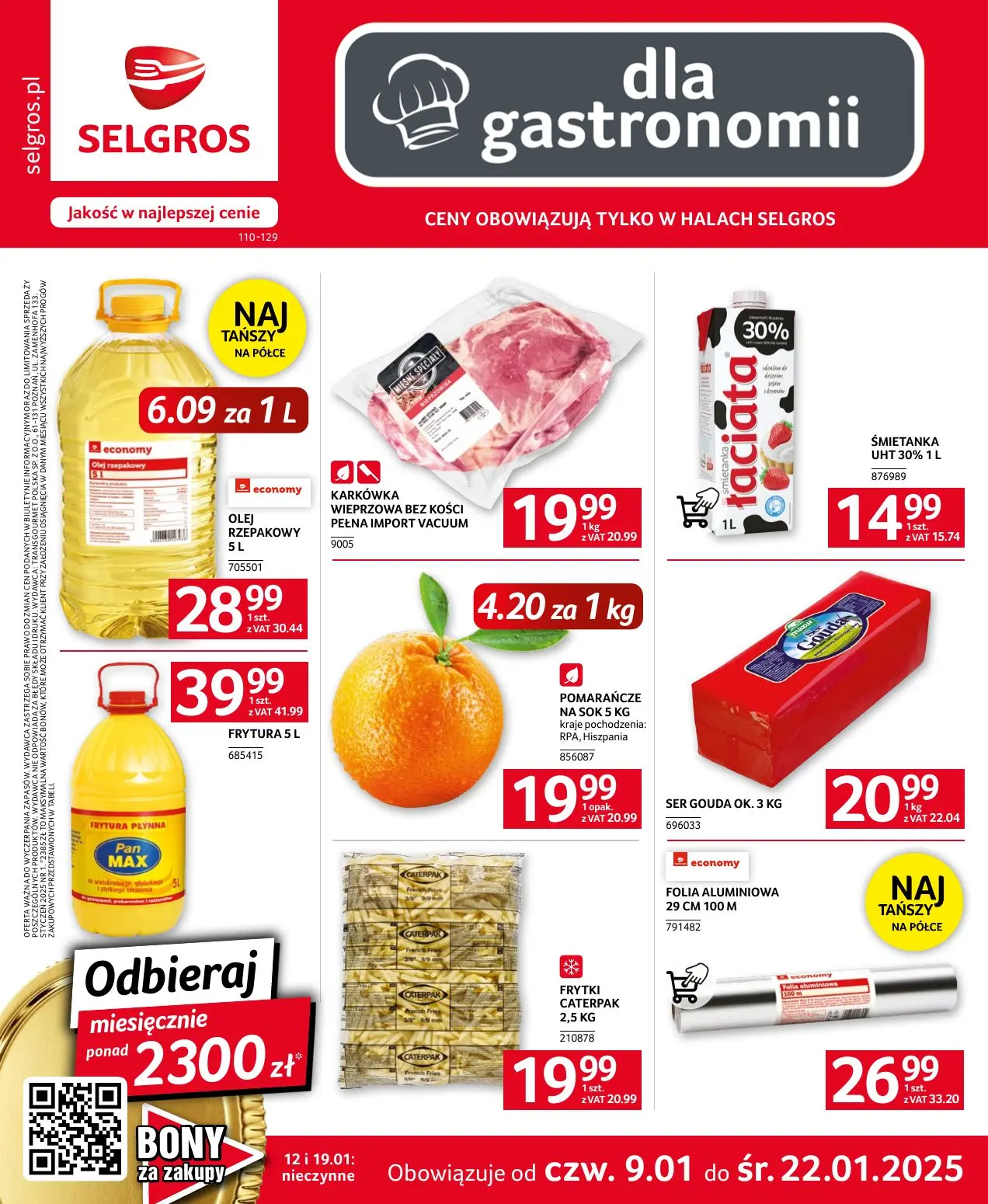 gazetka promocyjna SELGROS Oferta dla gastronomii - Strona 1