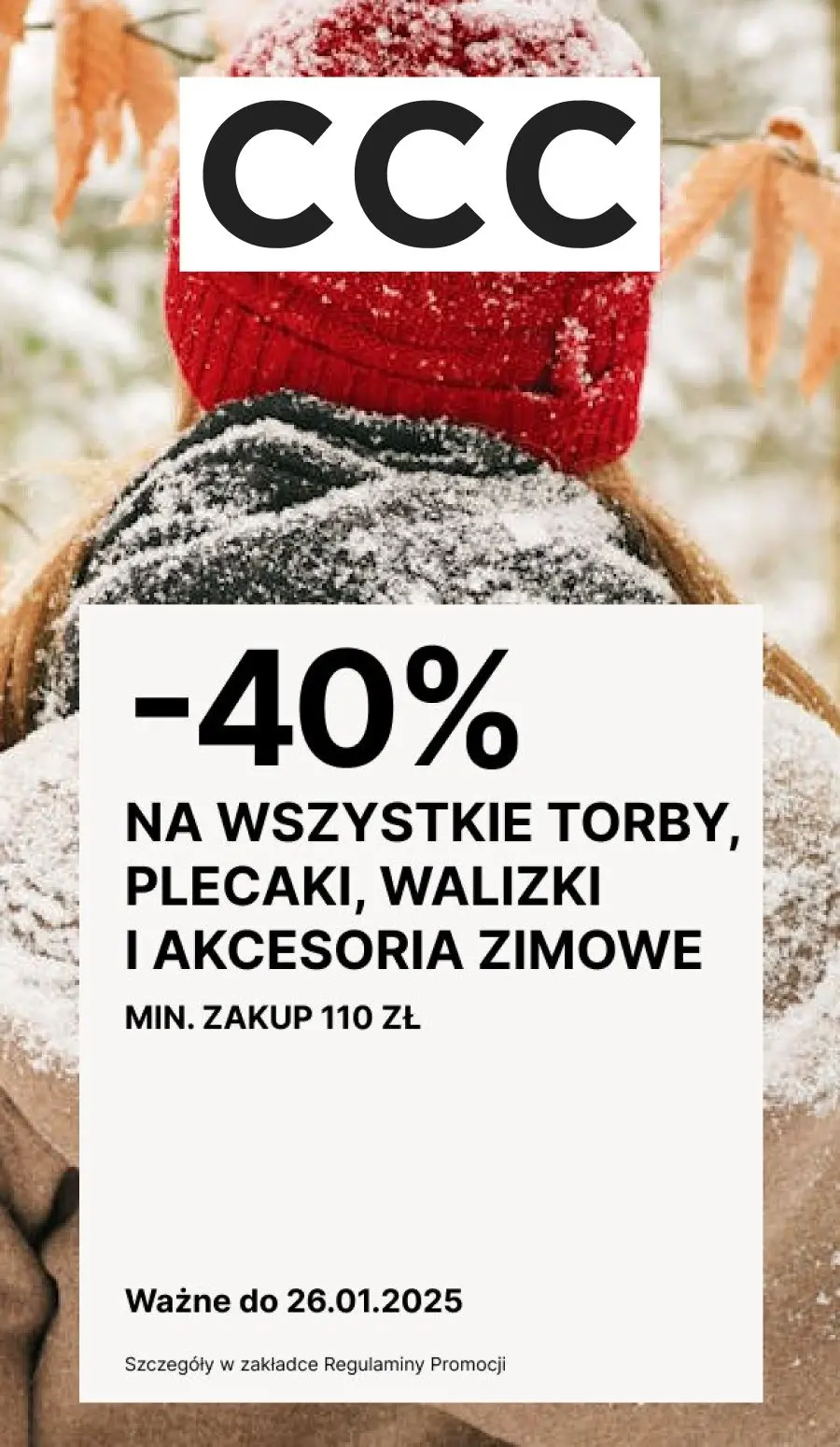 gazetka promocyjna CCC -40% na torby i akcesoria zimowe - Strona 1