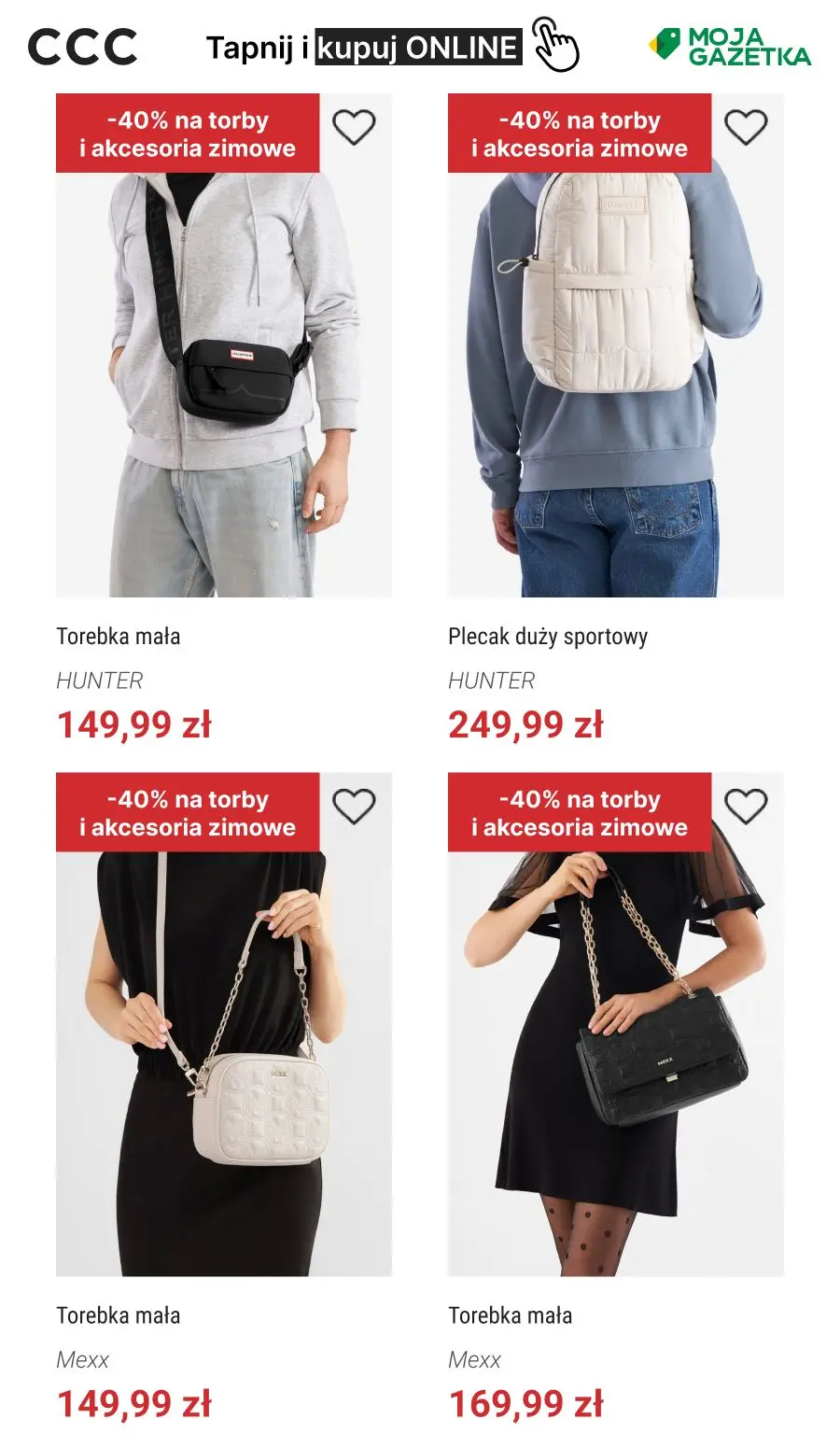 gazetka promocyjna CCC -40% na torby i akcesoria zimowe - Strona 8