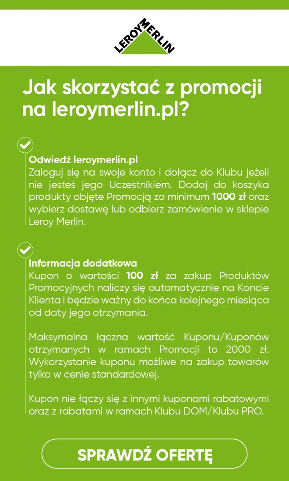 gazetka promocyjna Leroy Merlin Tydzień łazieniek, 100 zł ZWROTU na kupon w klubie! - Strona 2