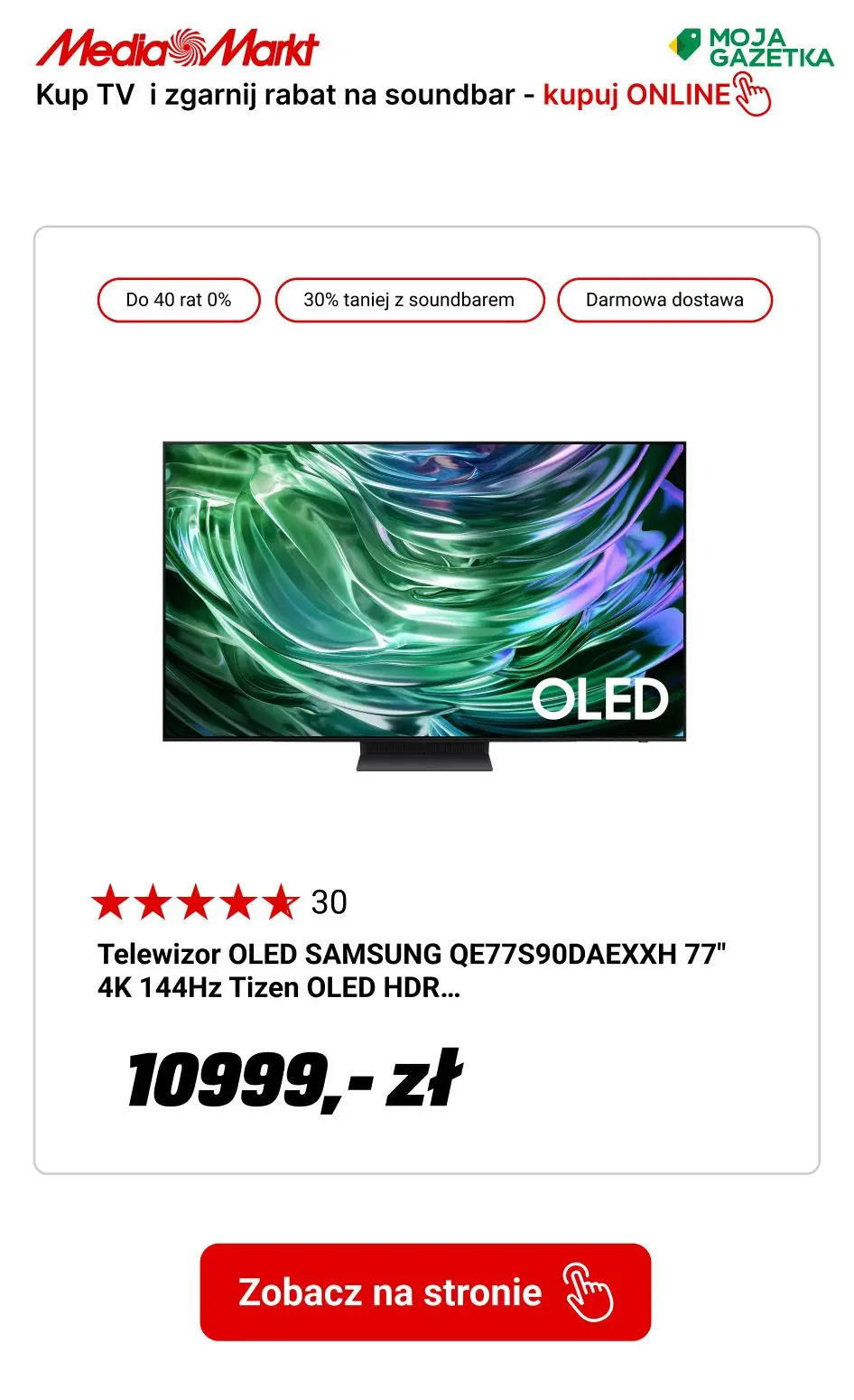 gazetka promocyjna Media Markt Kup wybrany TV Samsung i otrzymaj rabat 30% na soundbar! - Strona 4