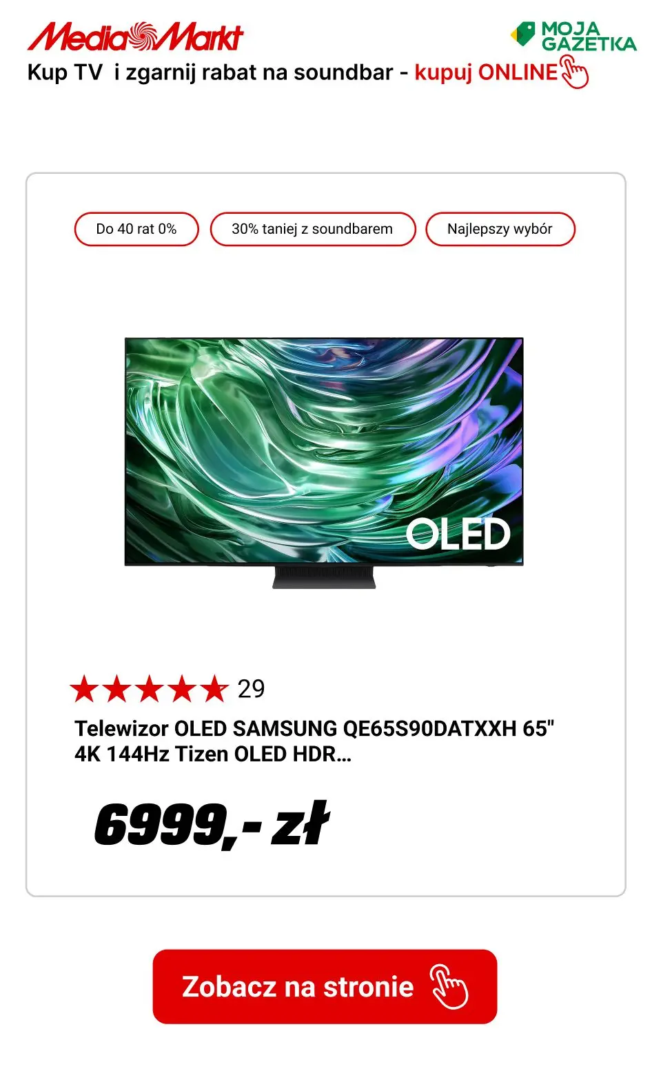 gazetka promocyjna Media Markt Kup wybrany TV Samsung i otrzymaj rabat 30% na soundbar! - Strona 7