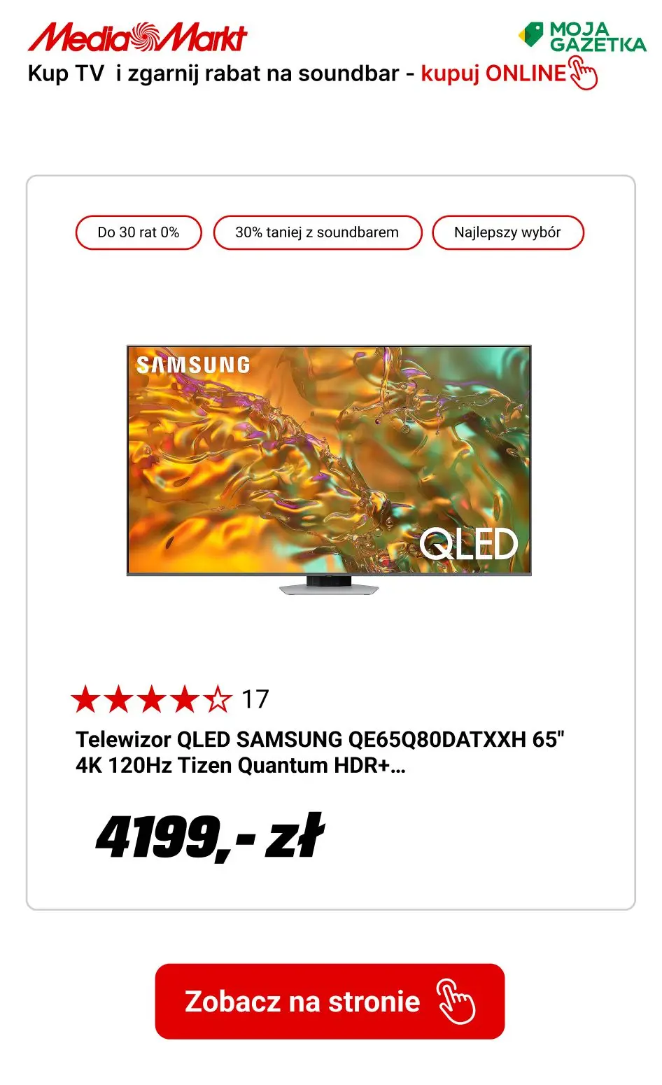 gazetka promocyjna Media Markt Kup wybrany TV Samsung i otrzymaj rabat 30% na soundbar! - Strona 8