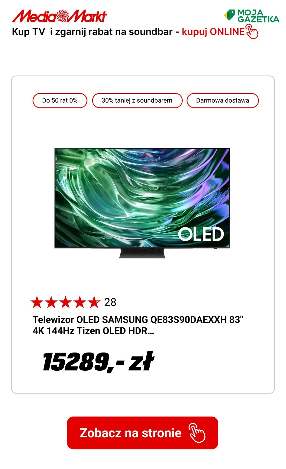 gazetka promocyjna Media Markt Kup wybrany TV Samsung i otrzymaj rabat 30% na soundbar! - Strona 10