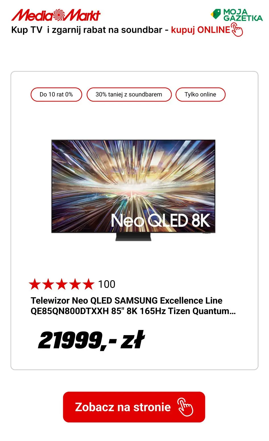 gazetka promocyjna Media Markt Kup wybrany TV Samsung i otrzymaj rabat 30% na soundbar! - Strona 15