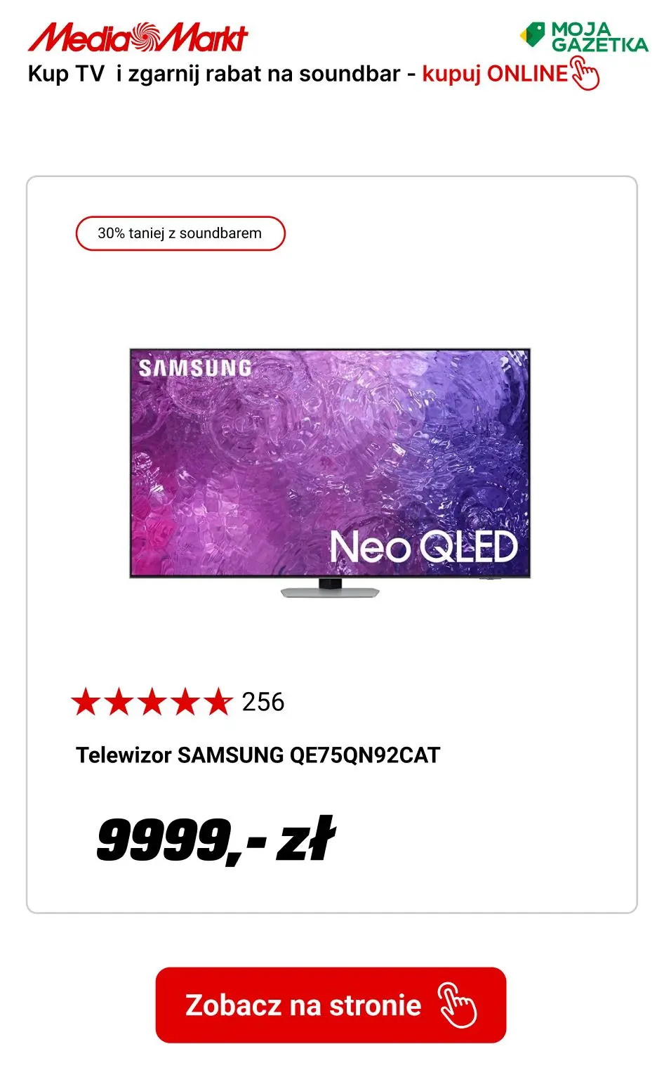 gazetka promocyjna Media Markt Kup wybrany TV Samsung i otrzymaj rabat 30% na soundbar! - Strona 18