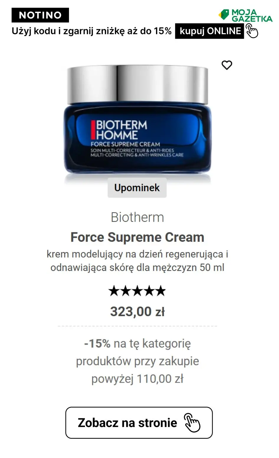 gazetka promocyjna Notino Skorzystaj ze zniżki 15% na zakupy produktów dla mężczyzn powyżej 110 zł z kodem men. - Strona 8