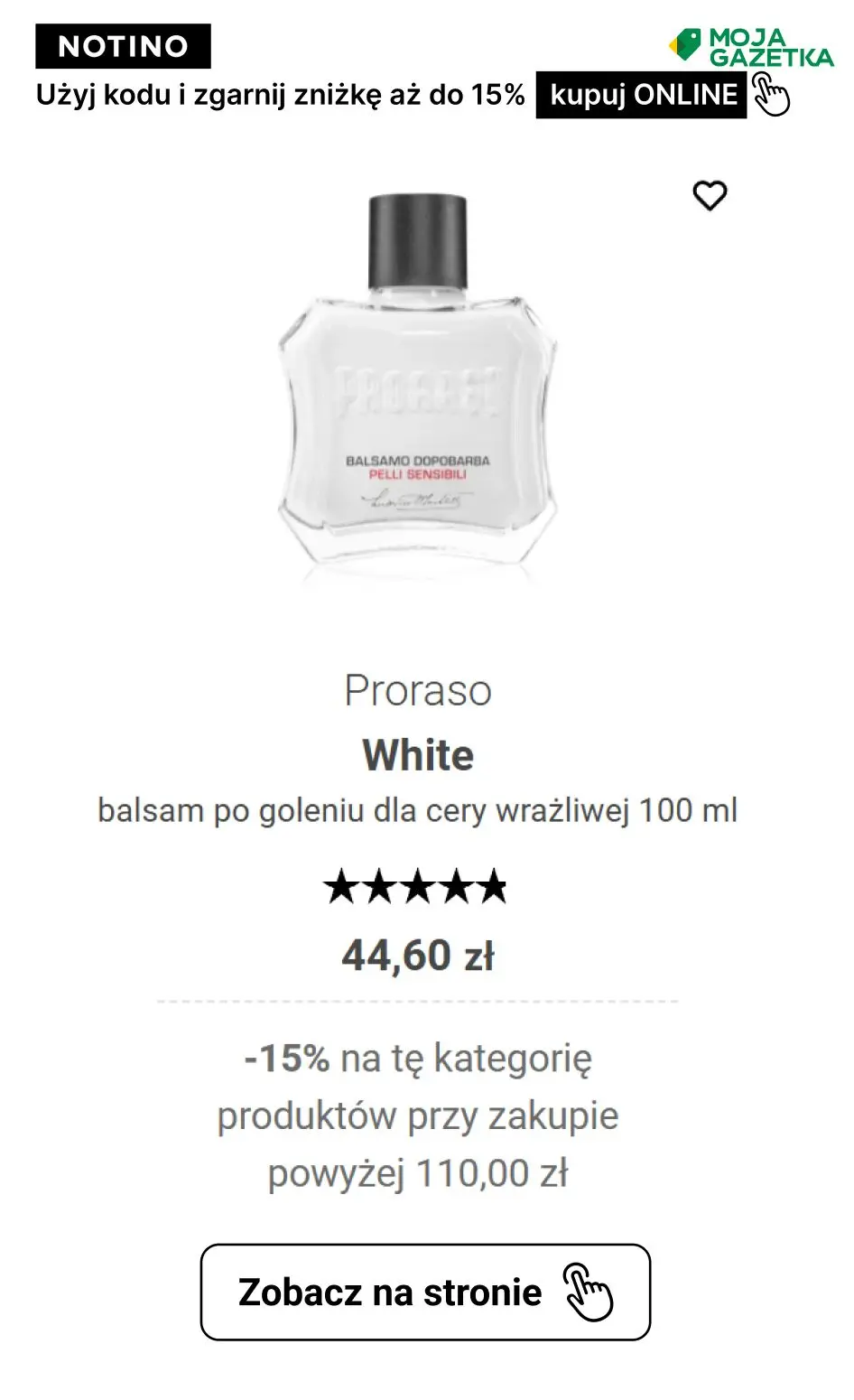 gazetka promocyjna Notino Skorzystaj ze zniżki 15% na zakupy produktów dla mężczyzn powyżej 110 zł z kodem men. - Strona 11