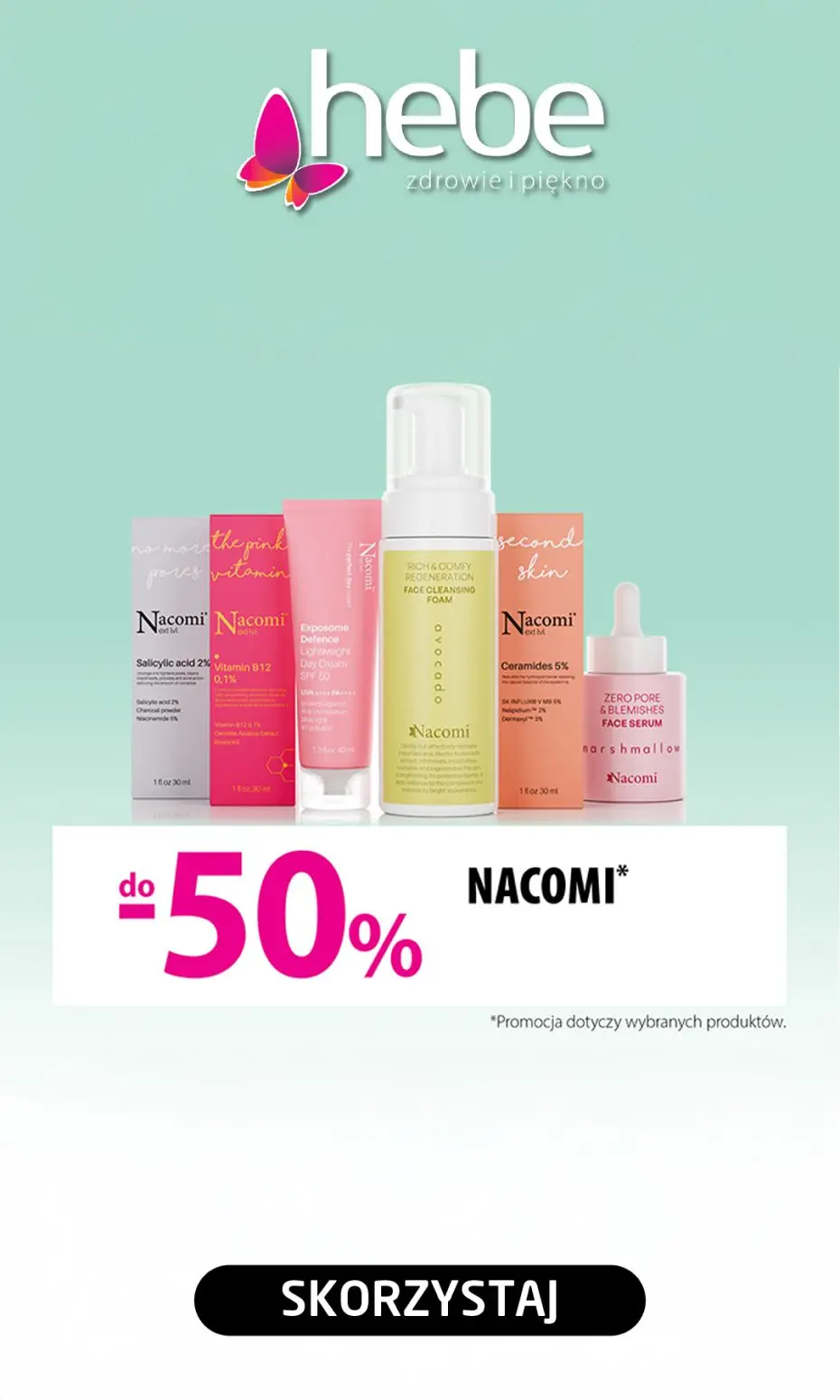 gazetka promocyjna hebe Produkty Nacomi do -50% TANIEJ!! - Strona 1