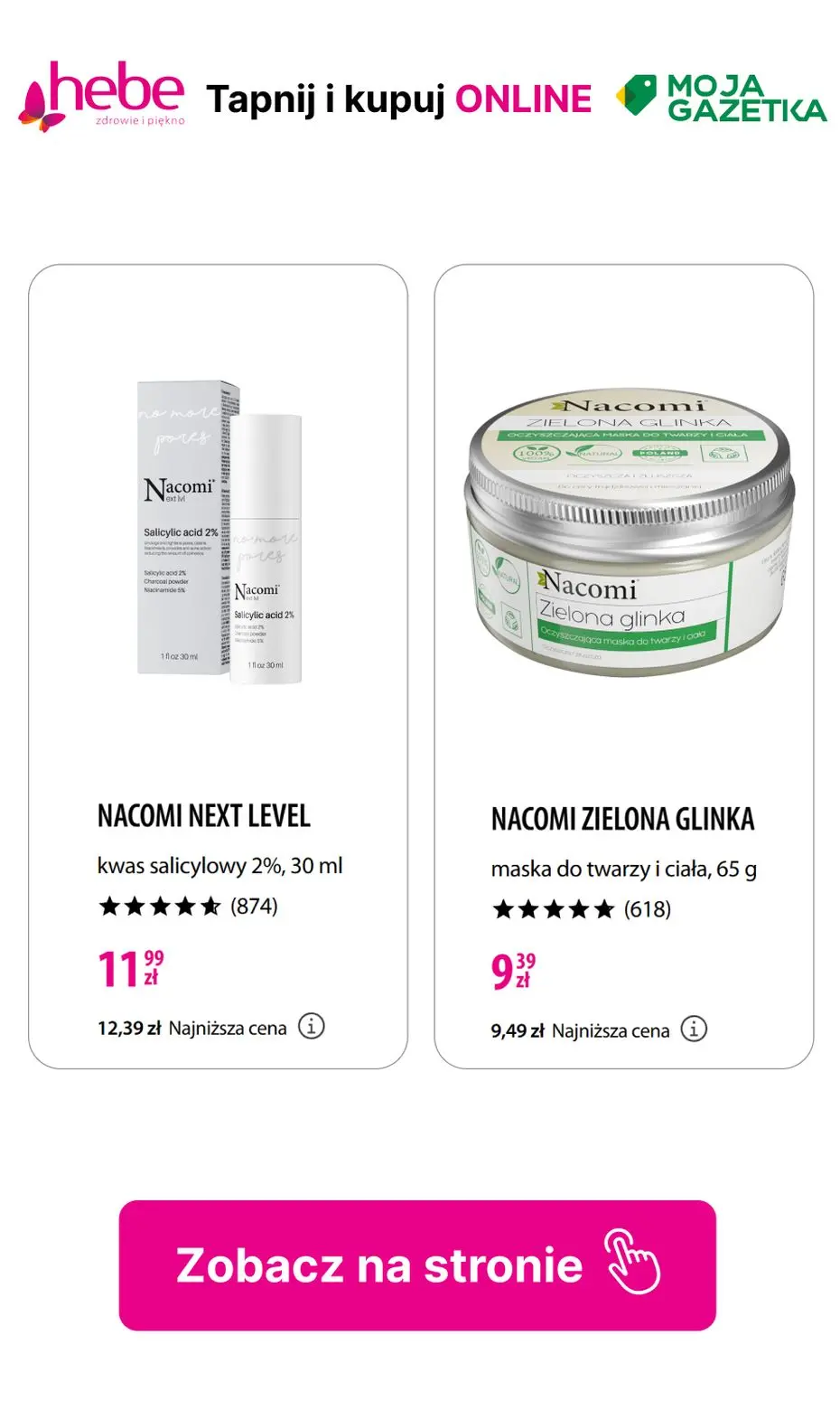 gazetka promocyjna hebe Produkty Nacomi do -50% TANIEJ!! - Strona 2