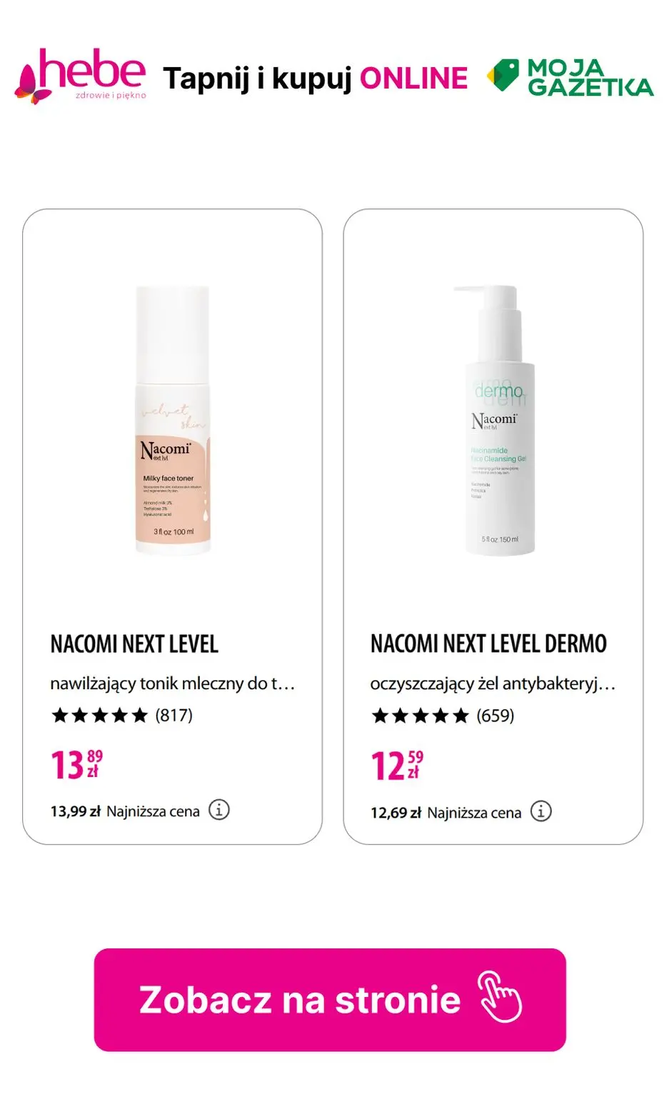 gazetka promocyjna hebe Produkty Nacomi do -50% TANIEJ!! - Strona 3