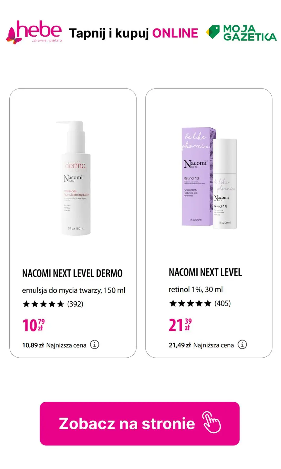 gazetka promocyjna hebe Produkty Nacomi do -50% TANIEJ!! - Strona 5